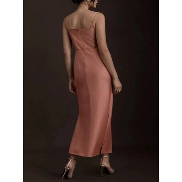 SACHIN & BABI Women's Cali Satin Midi Dress Size 8 Sedona‎ Bronze R21G904BH - Picture 2 of 12